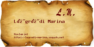 Légrádi Marina névjegykártya